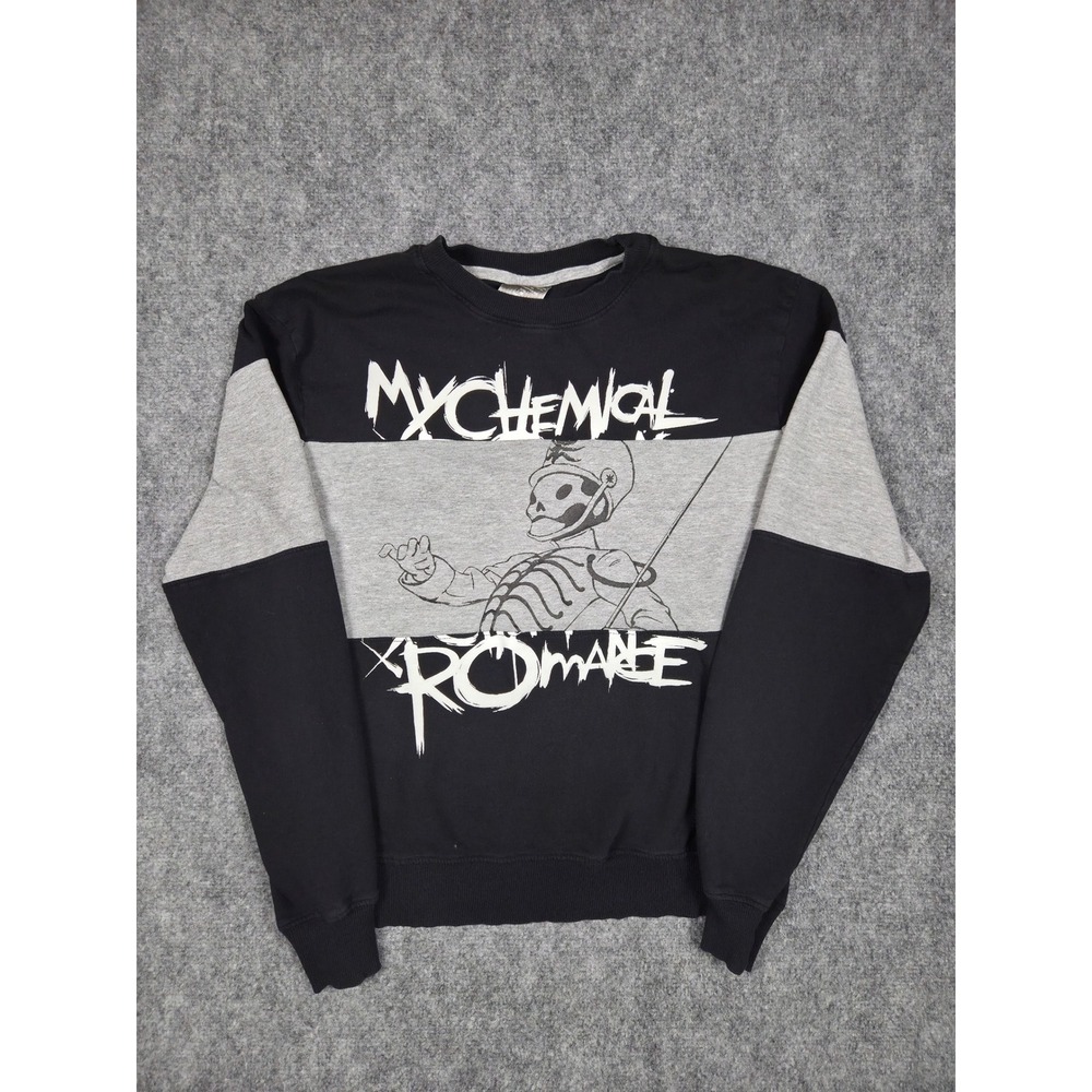 My Chemical Romance Sweatshirt Mens Small Black Grey Colorblock Black Parade